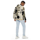 Mens Hooded Windbreaker Jacket, Abstract - LuxNovaHub 