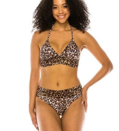 Two Piece Leopard Print with Organza - LuxNovaHub 