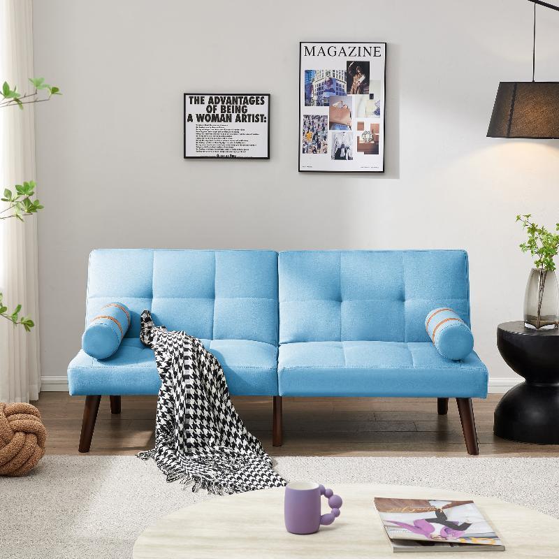 Convertible Sofa Bed Futon with Solid Wood - LuxNovaHub 