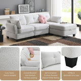 Modern Teddy Velvet Sectional Sofa - LuxNovaHub 