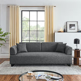 Linen Fabric 3 Seat Sofa with Two End Tables - LuxNovaHub 