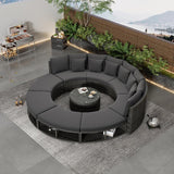 Furniture Luxury Circular Outdoor Sofa Set - LuxNovaHub 