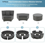 Furniture Luxury Circular Outdoor Sofa Set - LuxNovaHub 