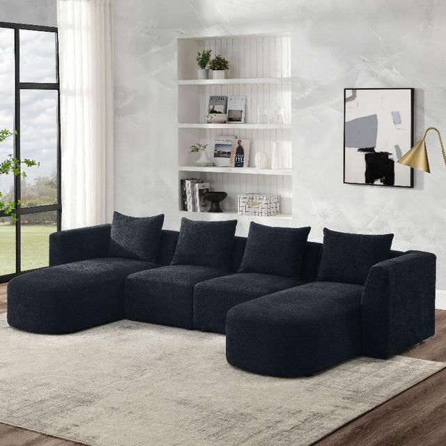 U Shape Sectional Sofa including Two Single - LuxNovaHub 