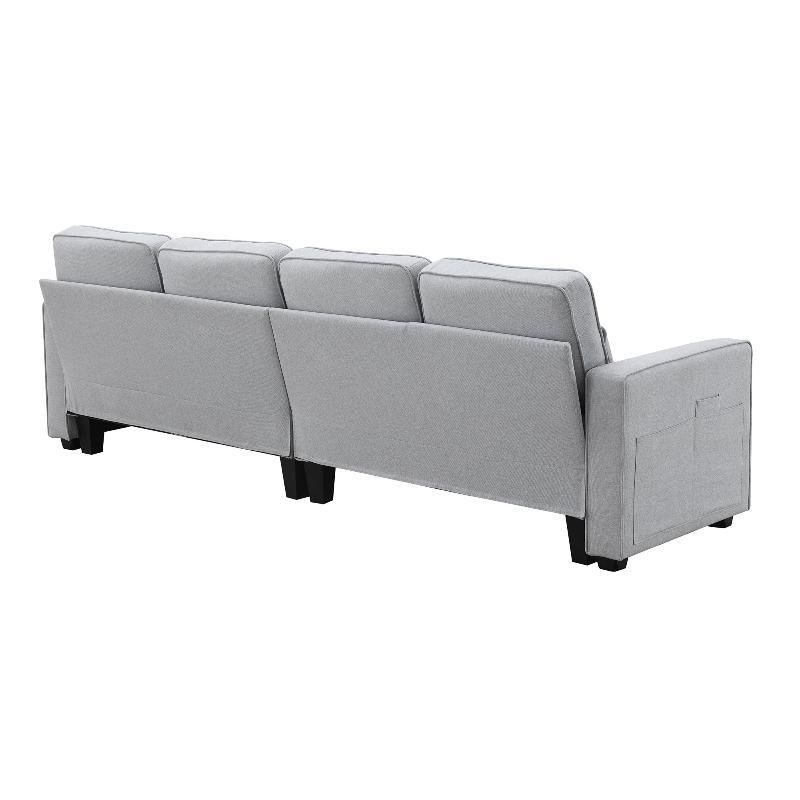 104-Inch 4-Seater Modern Linen Fabric Sofa – Stylish & Comfortable Living Room Furniture - LuxNovaHub 