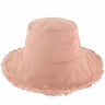 Wide Brim Frayed Bucket Hat - LuxNovaHub 