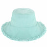 Wide Brim Frayed Bucket Hat - LuxNovaHub 