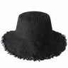 Wide Brim Frayed Bucket Hat - LuxNovaHub 