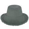 Wide Brim Frayed Bucket Hat - LuxNovaHub 