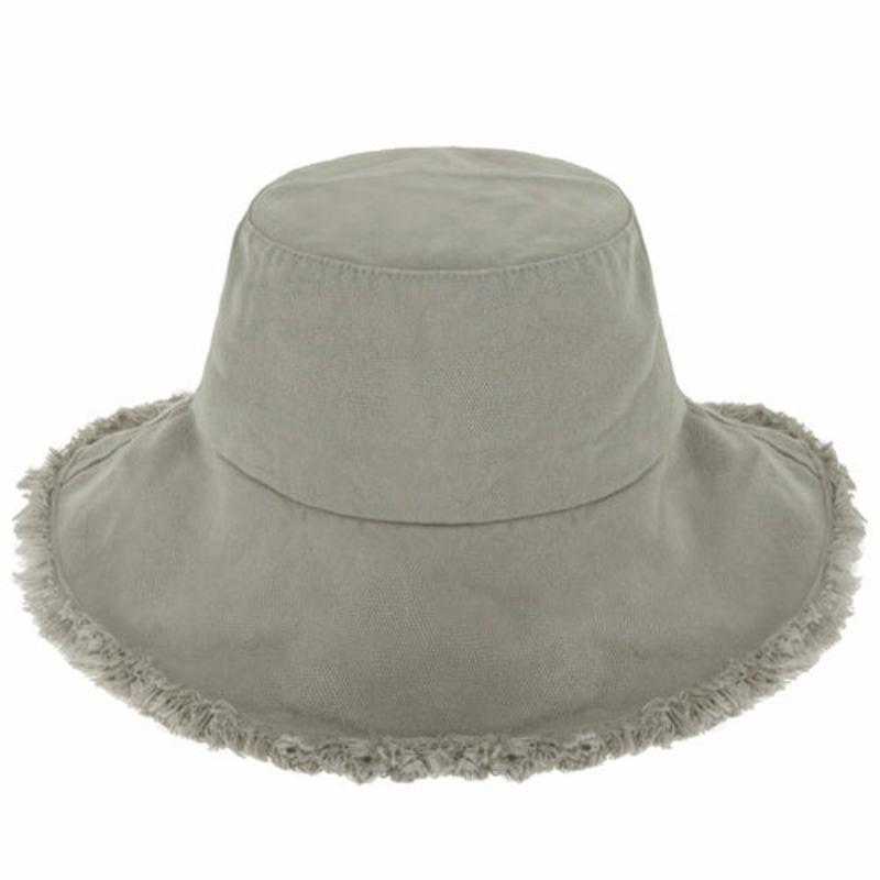 Wide Brim Frayed Bucket Hat - LuxNovaHub 