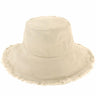 Wide Brim Frayed Bucket Hat - LuxNovaHub 