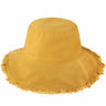 Wide Brim Frayed Bucket Hat - LuxNovaHub 