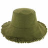 Wide Brim Frayed Bucket Hat - LuxNovaHub 