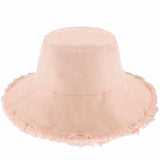 Wide Brim Frayed Bucket Hat - LuxNovaHub 