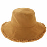 Wide Brim Frayed Bucket Hat - LuxNovaHub 