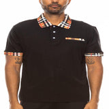 Checkered Detail Polo - LuxNovaHub 