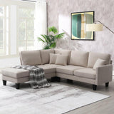 90*88" Terrycloth Modern Sectional