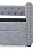 Daybed with Trundle Upholstered Tufted - LuxNovaHub 