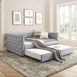 Daybed with Trundle Upholstered Tufted - LuxNovaHub 