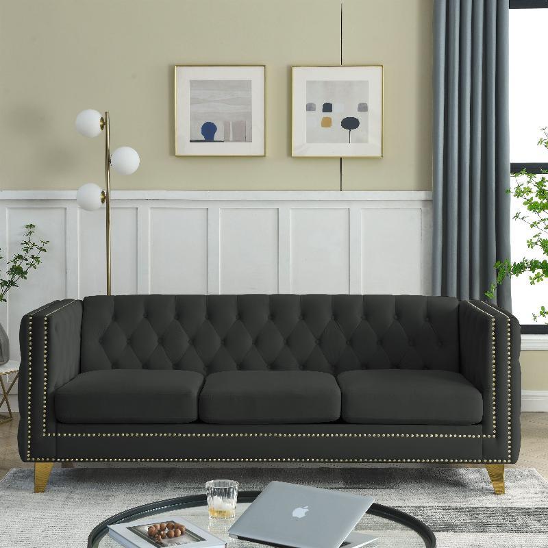 Velvet Sofa for Living Room - LuxNovaHub 