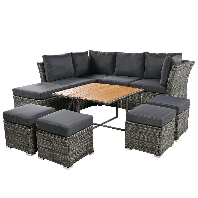 10-Piece Patio Furniture Set – Outdoor Conversation Set with Coffee Table - LuxNovaHub 