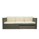 5-Piece Patio Wicker Sofa with Adustable - LuxNovaHub 