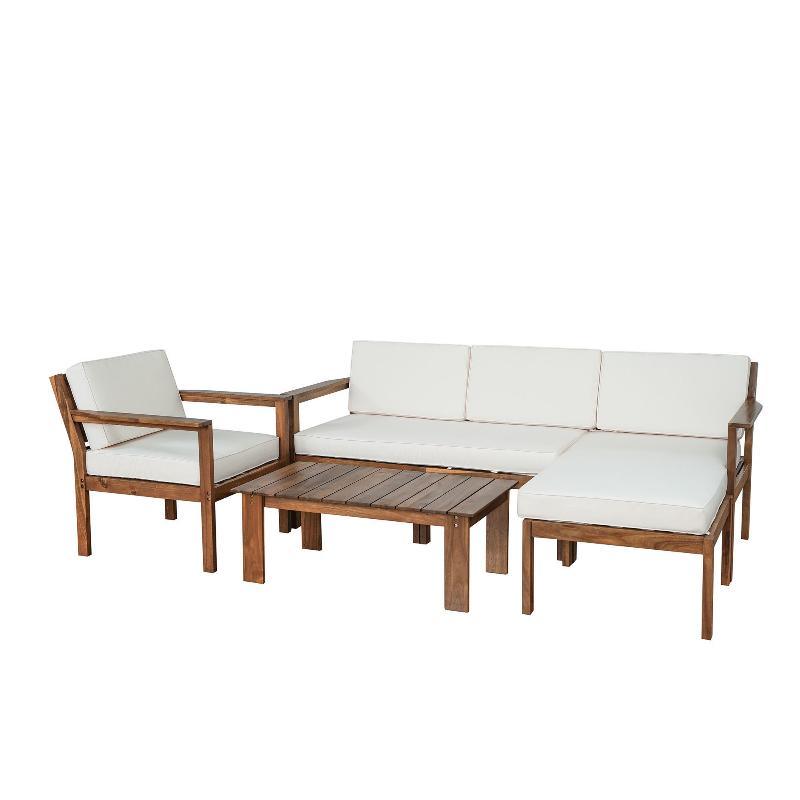 A Multi-person Sofa Set with A Small Table - LuxNovaHub 