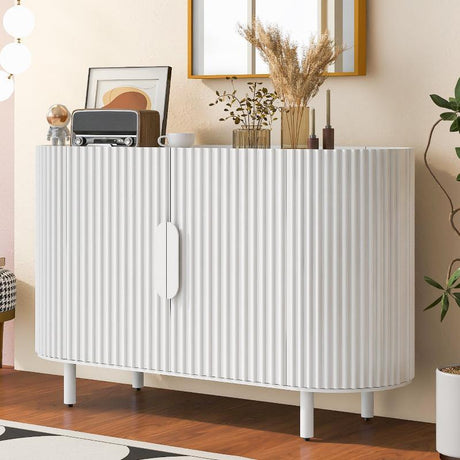 Curved Design Light Luxury Sideboard - LuxNovaHub 