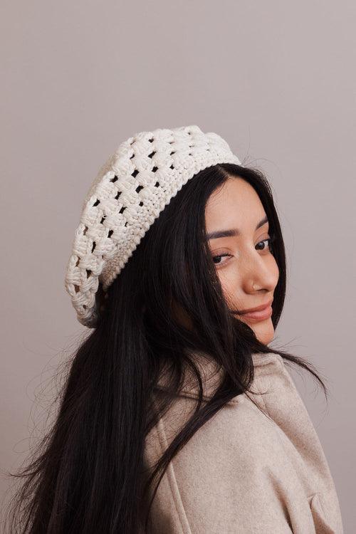 Darling Crochet Knitted Beret - LuxNovaHub 