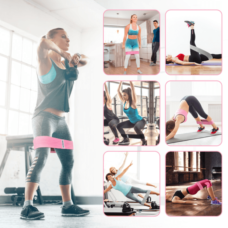 3 Pack Set Resistance Exercise Fitness Bands - LuxNovaHub 