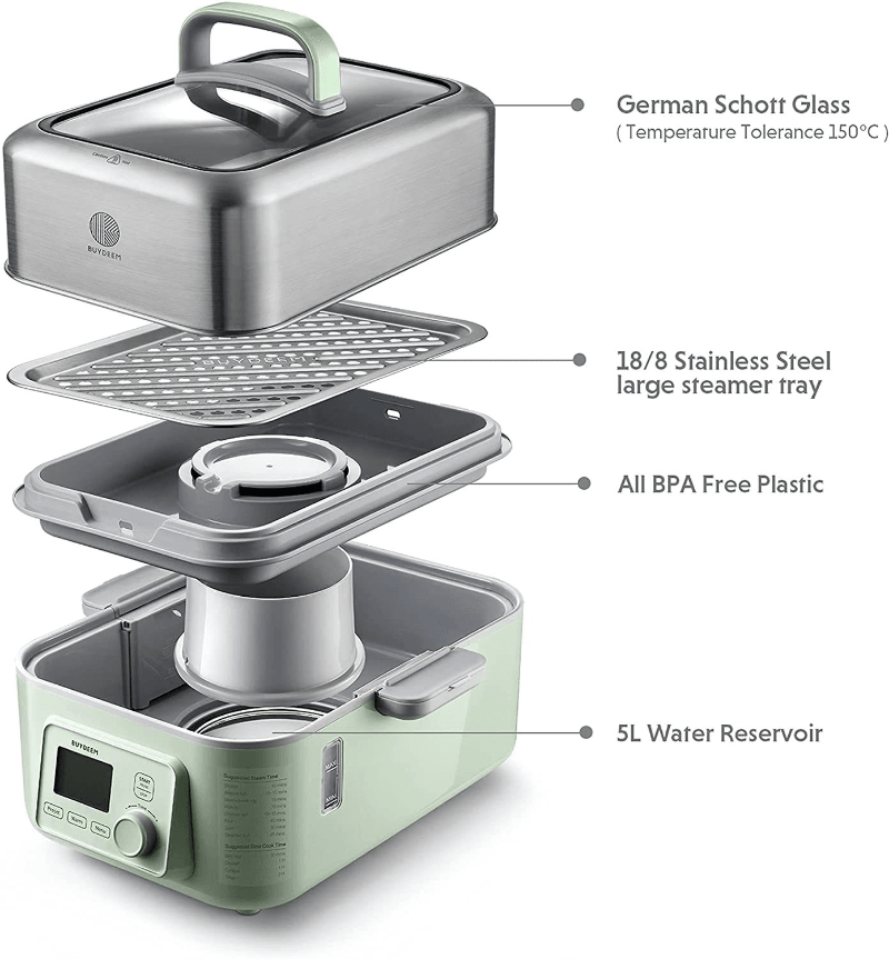 Electric Stew Pot All-in-One Intelligent Food Steamer - LuxNovaHub 