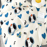 Wyatt Puppy and Heart 100% Cotton Comforter Set - LuxNovaHub 