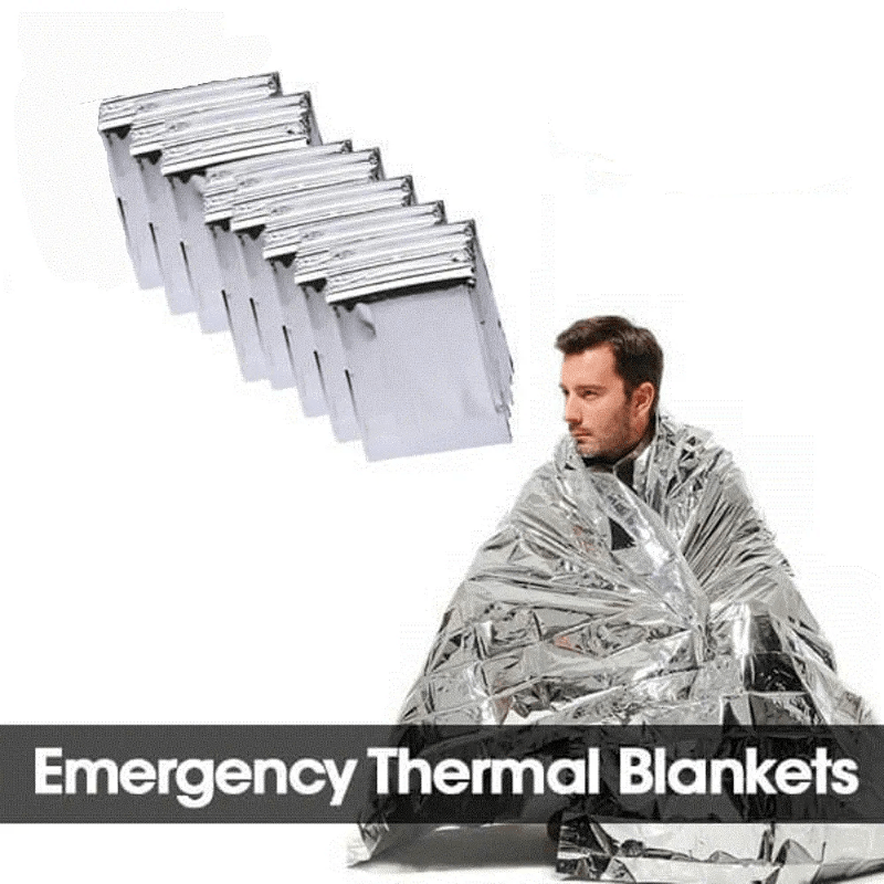 8 Pack Emergency Survival Blanket for Camping Hiking - LuxNovaHub 