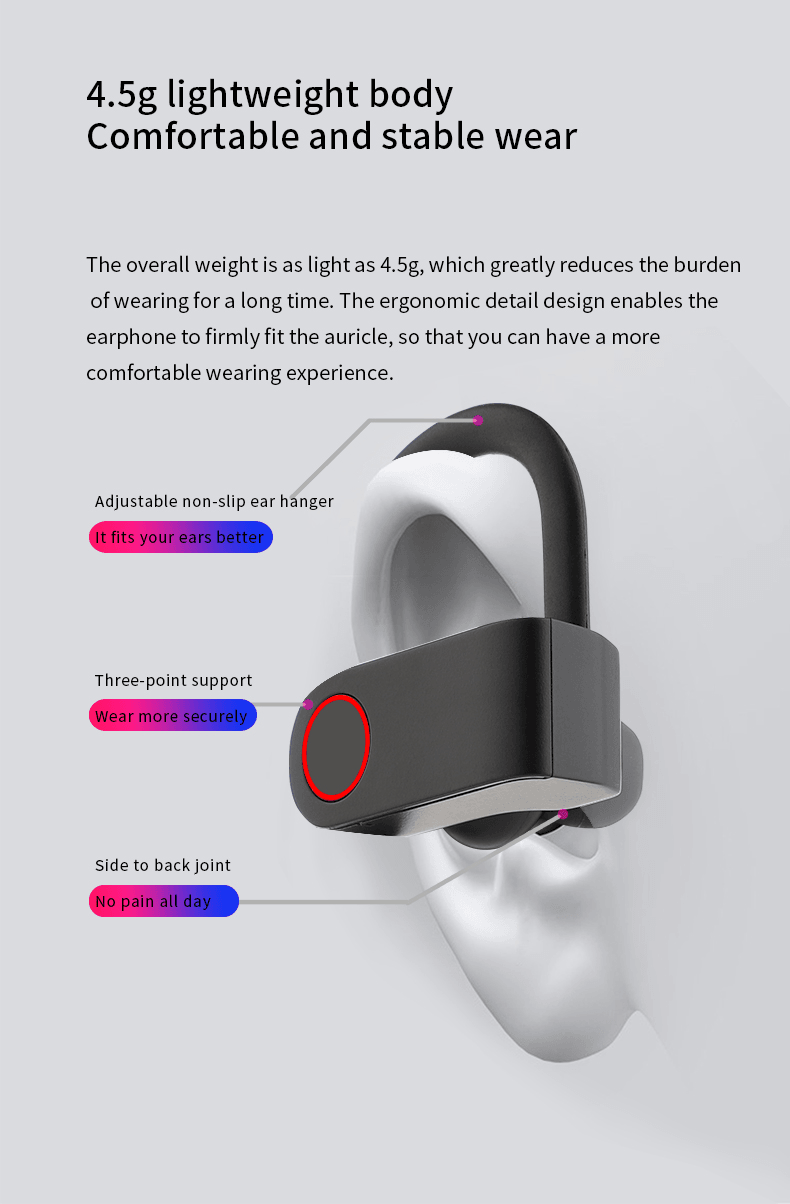 True wireless earbuds sport bluetooth - LuxNovaHub 