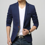 Men's Slim Fit Blazer - LuxNovaHub 