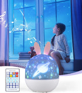 Night Light Projecter with Bluetooth Music Player - LuxNovaHub 