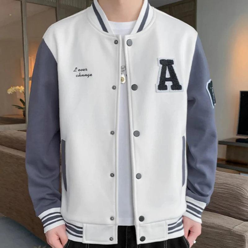 Mens College Baseball Jacket - LuxNovaHub 