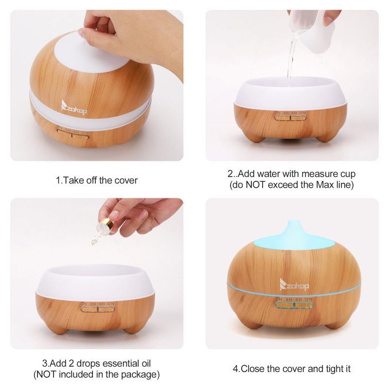 Colorful Light Remote Control 550ml Aroma Diffuser - LuxNovaHub 