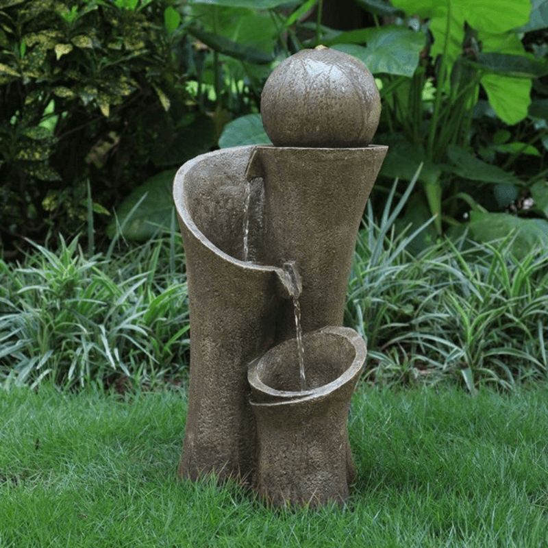 24inches Outdoor Waterfall Garden Fountain - LuxNovaHub 