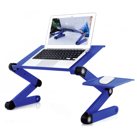 Laptop Desk with 2 CPU Cooling USB Fans - LuxNovaHub 