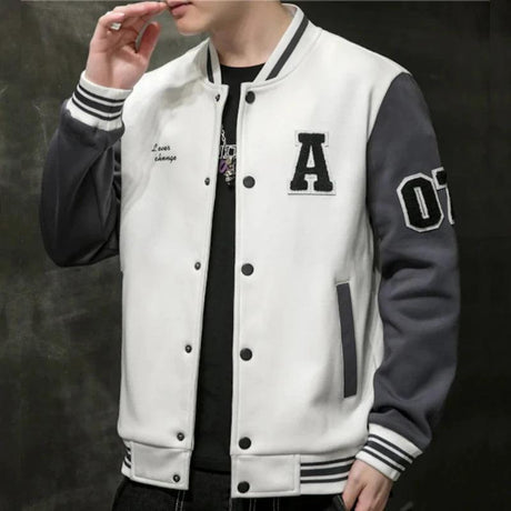 Mens College Baseball Jacket - LuxNovaHub 