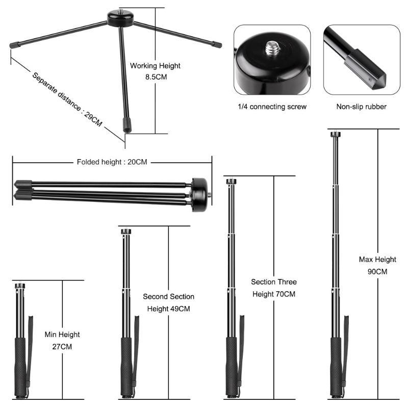 Metal Bracket Selfie Stick Bluetooth Set Ring - LuxNovaHub 