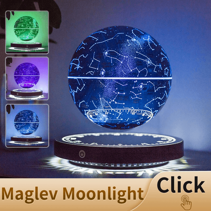 Magnetic Levitation Moon Table Lamp RGB Floating Ball - LuxNovaHub 