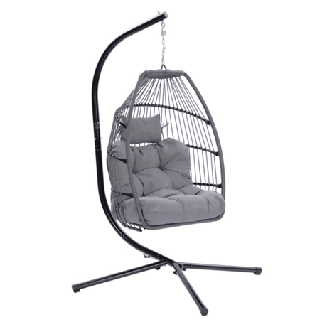 Patio Wicker Folding Hanging Chair - LuxNovaHub 