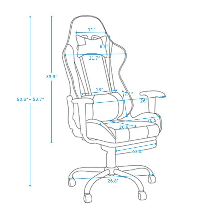 Swivel Chair Racing Gaming Chair - LuxNovaHub 