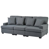 Three Seat Sofa & Removable Back - LuxNovaHub 