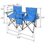 Portable Outdoor 2-Seat Folding Chair - LuxNovaHub 