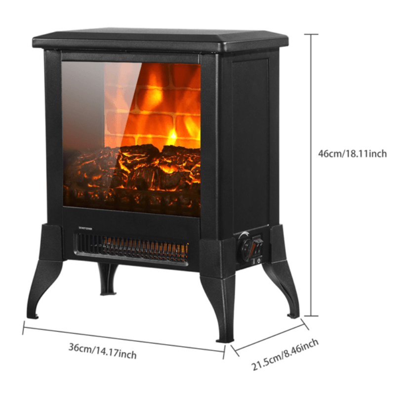 Freestanding Fireplace With Ntc - LuxNovaHub 