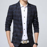 Men's Mix Plaid Blazer - LuxNovaHub 