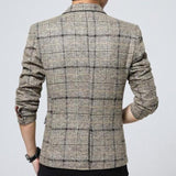 Men's Mix Plaid Blazer - LuxNovaHub 